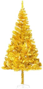 Albero di Natale Preilluminato con Palline Oro 240 cm PET
