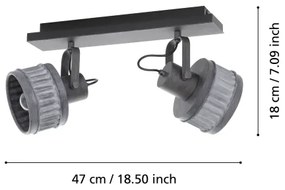 Eglo 43445 - Faretto TURROCK 2xE27/28W/230V