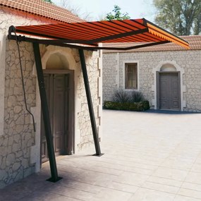 Tenda Da Sole Retrattile Automatica 3x2,5 M Arancio Marrone /
