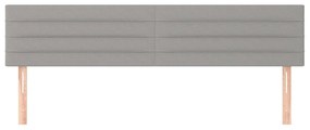 Testiera 2 pz grigio chiaro 80x5x78/88 cm in tessuto