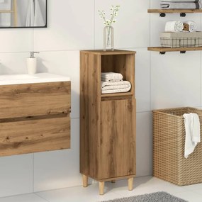 Armadietto Da Bagno Rovere Artigianale 30x30x100 Cm Truciolato /