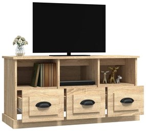 Mobile per tv rovere sonoma 100x35x50 cm in legno multistrato