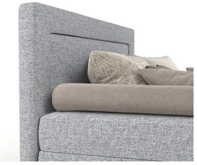 Letto singolo imbottito grigio 100x200 cm Alba - Maison de Rêve