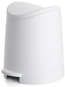 Pattumiera da Bagno Moderna Colore Bianco con Pedale e Coperchio