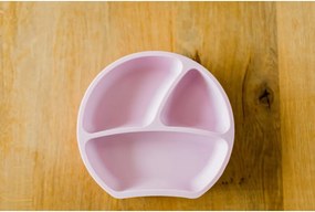Piatto per bambini in rosa chiaro in silicone 19x20,5 cm – Kindsgut