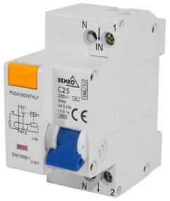 Interruttore Magnetotermico B Differenziale 2P - 16A - 30mA - Tipo AC Intensità di corrente 16 A