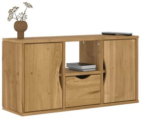 Mobile Porta Tv Con Cassetto Odda 79x24x40 Cm İn Legno Di Pino /