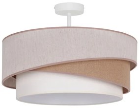 Duolla - Lampadario a plafone KOBO 1xE27/15W/230V diametro 45 cm beige/marrone/bianco