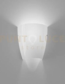 Dafne applique a parete bianco lucido 1 luce attacco e27