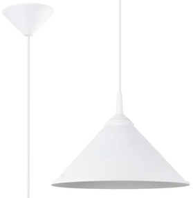 Sollux SL.1325 - Lampadario a sospensione con filo ZUMA 1xE27/15W/230V diametro 30 cm bianco