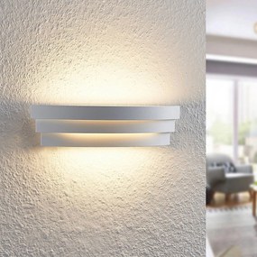 Applique da parete a LED Harun Arcchio, Bianco / Opale, Soggiorno / Sala da pranzo, Alluminio, Moderno, Applique a LED