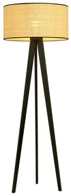 Piantana Moderno Drago Acciaio Nero Marrone 1 Luce E27 Ip20