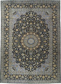 Kashan Tappeto persiano 420x310 Blu (Iran) Annodato A Mano