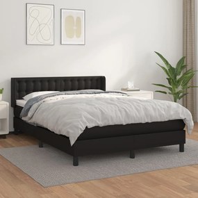 Giroletto A Molle Con Materasso Nero 140x190 Cm İn Similpelle /