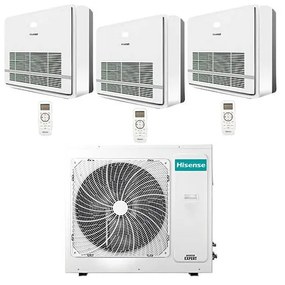 Climatizzatore Condizionatore Hisense Console Serie Turbo R32 Trial Split Inverter 9000 + 9000 + 18000 btu con u.e. 3AMW72U4RJC novitá Classe a++/a+