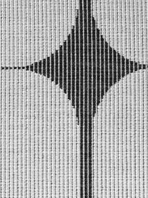 Tappeto da interno/esterno rotondo bianco e nero ø 160 cm Duet Bowen – NORTHRUGS