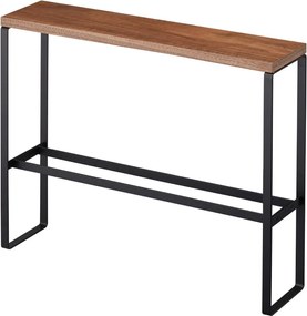 Pantofolaio in metallo di colore nero-naturale Tower - YAMAZAKI