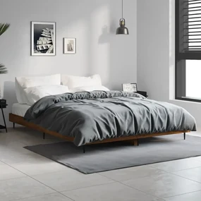 Giroletto Senza Materasso Rovere Marrone 140x190 Cm Truciolato /