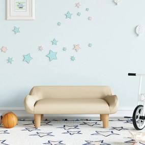 Divano Per Bambini Crema 70x40x24 Cm İn Tessuto /