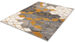 Tappeto giallo ocra e grigio 133x190 cm Soft - FD