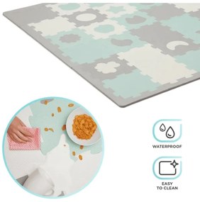KINDERKRAFT select - Puzzle in schiuma LUNO 30 pezzi grigio/menta
