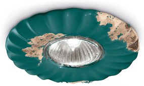 Spot Vintage Ceramica Verde 1 Luce Gu10 12Cm