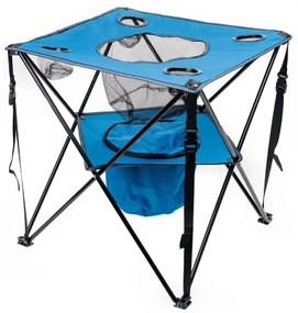Tavolo da campeggio pieghevole + 2x sedia blu