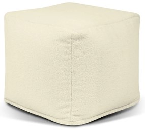 Puof a sacco marrone con rivestimento in bouclé Up! MooG – SLOWDOWN