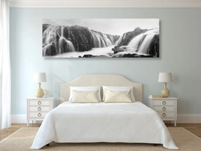Stampa su tela – Cascate maestose in bianco e nero