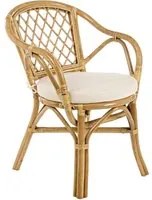 Poltrona da Giardino 54,5x60x80 cm in Rattan con Cuscino Cathina