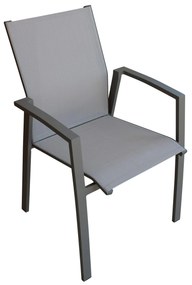 LOIS - set tavolo in alluminio cm 162/242 x 100 x 74 h con 8 poltrone Lotus