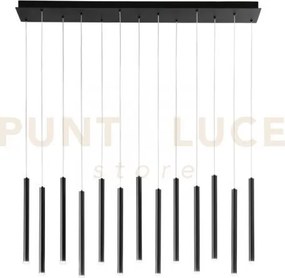 Lampadario a sospensione led pype nera 65w 6110lm cct 3000 4000 650...