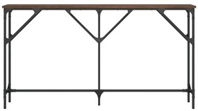 Tavolino consolle rovere marrone 140x23x75 cm legno multistrato