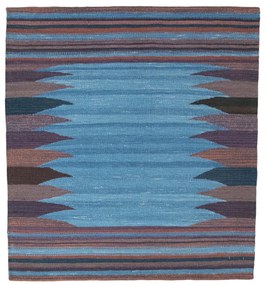 Kilim Tappeto 110 x 120 Blu (Iran) Tessuto A Mano