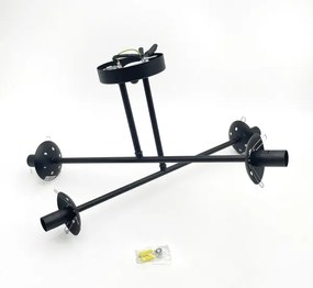 Brilagi - Lampadario da soffitto MALIVA 4xE14/15W/230V nero/trasparente