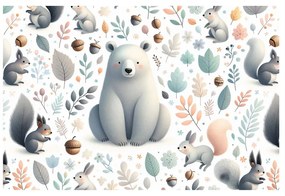 Quadro su tela – Animali del bosco per bambini