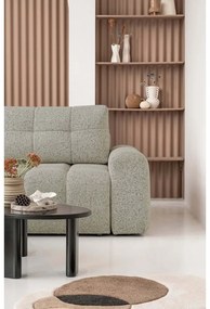 Divano angolare componibile marrone chiaro allungabile/con contenitore (con penisola a sinistra) Lulu – Miuform