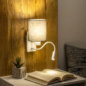 Brilagi - Applique a LED NUBILA 1xE27/25W/230V + LED/3W bianco/antracite