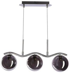 Lampadario a cavo LUMOS 3xG9/20W/230V nero fumé