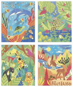 Atelier per bambini maxi - Pittura ad acquerello - Animali esotici