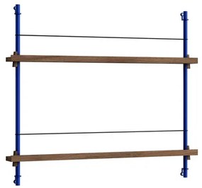 Magazine Shelving Smoked Oak/Deep Blue - Moebe