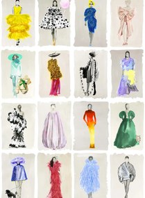 Cole & Son Carta da parati Couture Carousel - Bright Multi Pearl