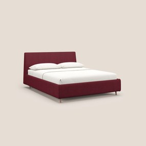 Justin letto imbottito contenitore e sfoderabile in tessuto fiammato impermeabile T03 rosso