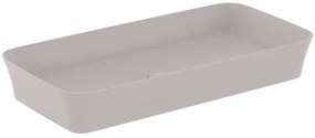 Lavabo da appoggio IDEAL STANDARD rettangolare in ceramica L 80 x H 12 x P 40 cm cemento grigio piletta non inclusa
