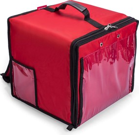 Zaino Borsa Termica Porta Pizze da Asporto 10 Cartoni Safemi Fast 10 Rosso...