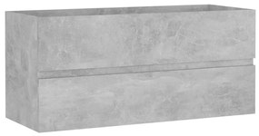 Mobile sottolavabo grigio cemento 100x38,5x45 cm in truciolato