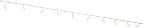 Sistema di illuminazione a binario moderno con 10 faretti bianchi monofase - Slimline Uzzy