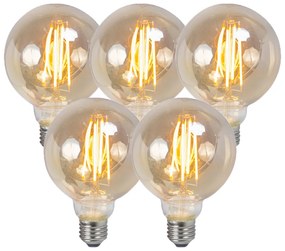 Set di 5 lampade fumogene a filamento LED dimmerabili E27 5W 380 lm 2200K