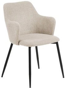 Set di sedie da pranzo color crema in imbottito 2 pz Ilsa – Actona