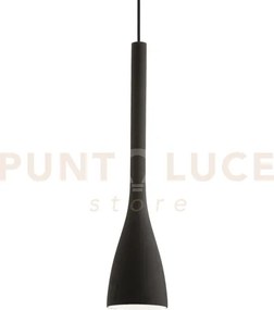 Flut sospensione in vetro soffiato nero 1 luce attacco e27 14,5cm